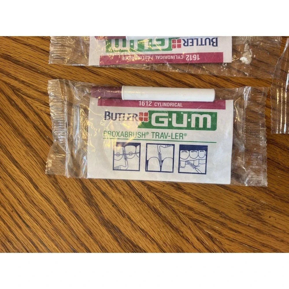 Gum Trav-ler & Proxabrush Go In Between Mini Travel Toothbrush Set Lot 5 Pieces
